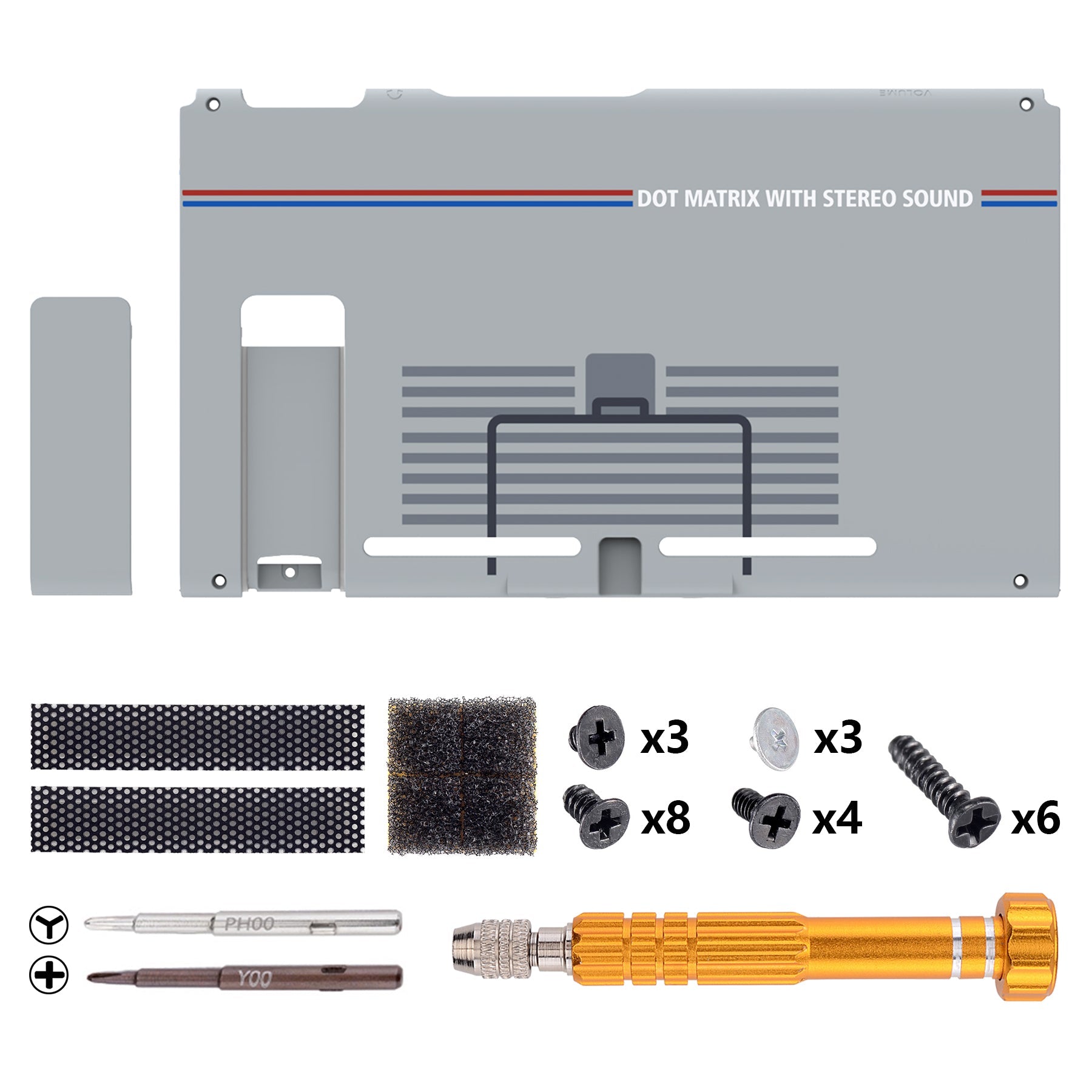 eXtremeRate Replacement Back Plate with Kickstand for Nintendo Switch Console - Classic 1989 GB DMG-01 eXtremeRate