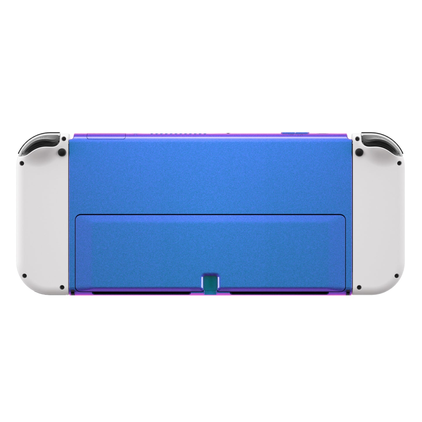 eXtremeRate Replacement Back Plate with Kickstand for Nintendo Switch OLED - Chameleon Purple Blue