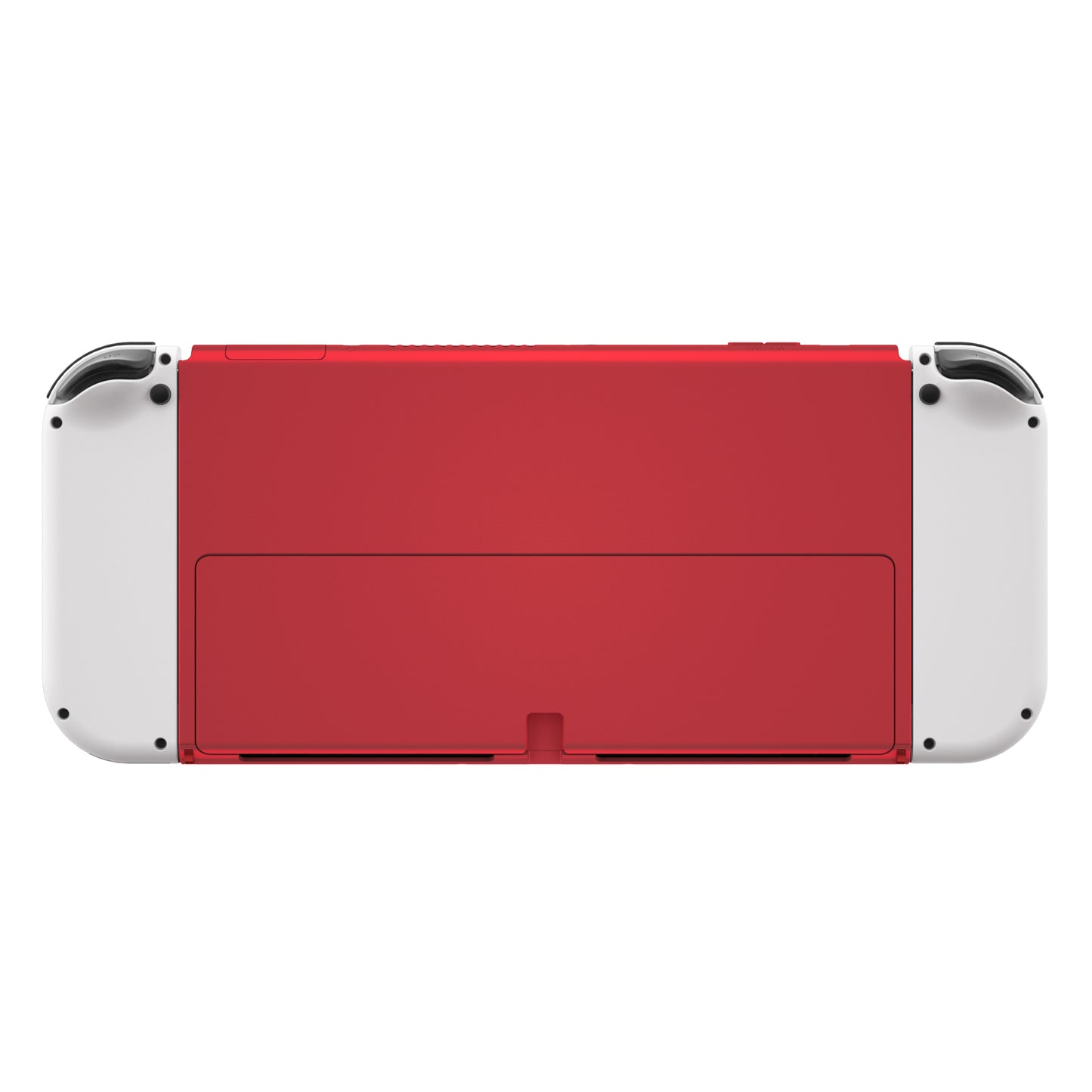 eXtremeRate Replacement Back Plate with Metal Kickstand for Nintendo Switch OLED - Scarlet Red