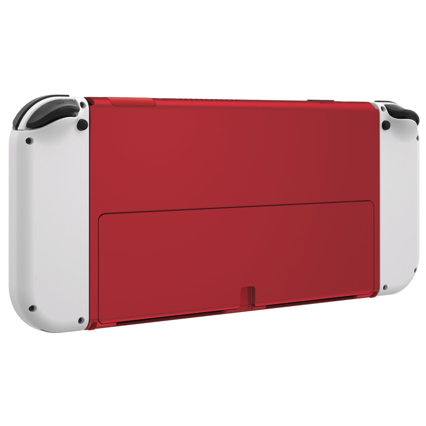 eXtremeRate Replacement Back Plate with Metal Kickstand for Nintendo Switch OLED - Scarlet Red