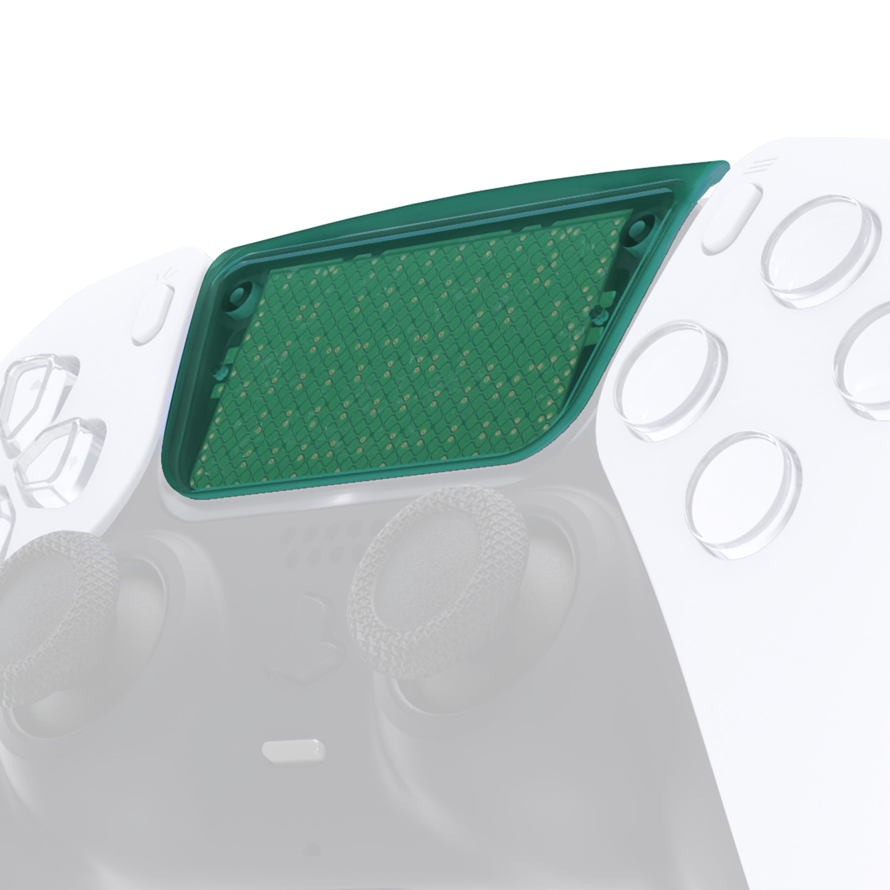 eXtremeRate Replacement Custom Touchpad Cover Compatible with PS5 Controller BDM-010/020/030/040/050 - Emerald Green eXtremeRate