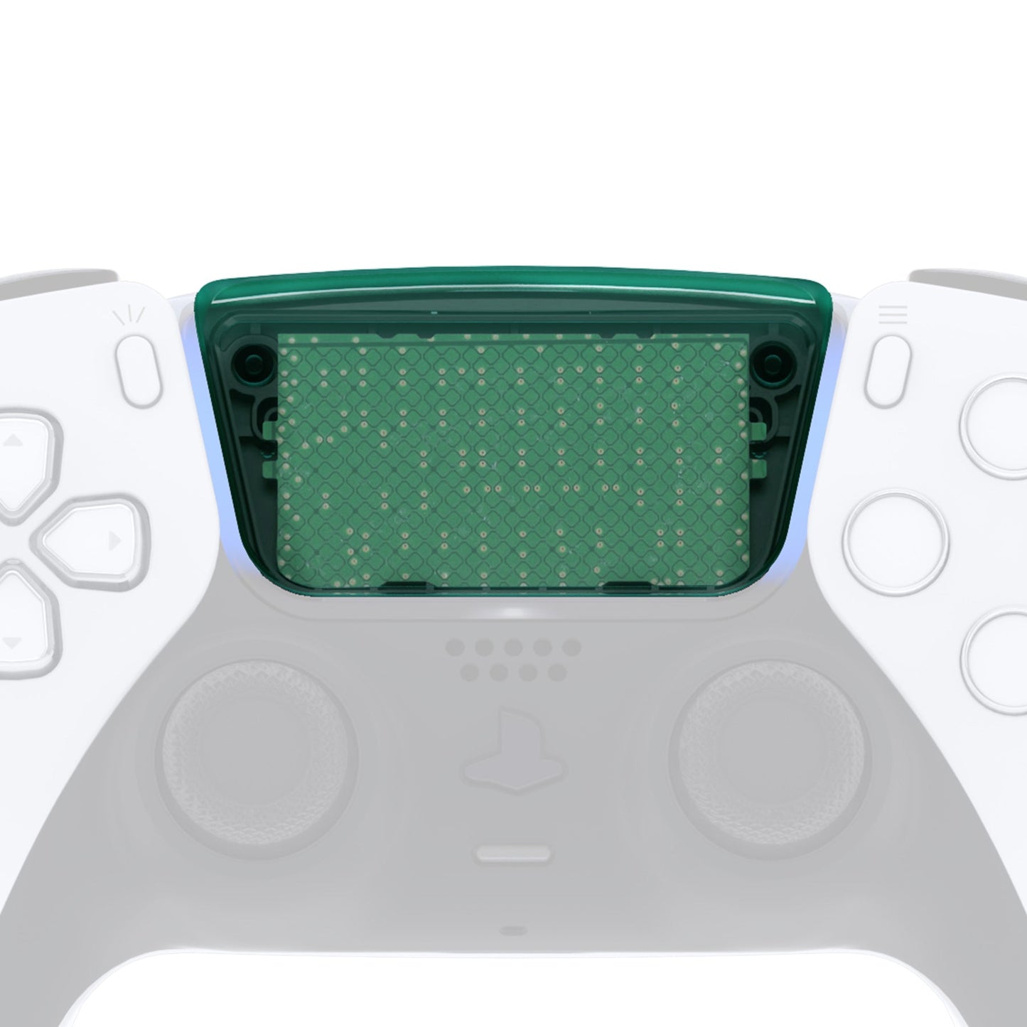 eXtremeRate Replacement Custom Touchpad Cover Compatible with PS5 Controller BDM-010/020/030/040/050 - Emerald Green eXtremeRate