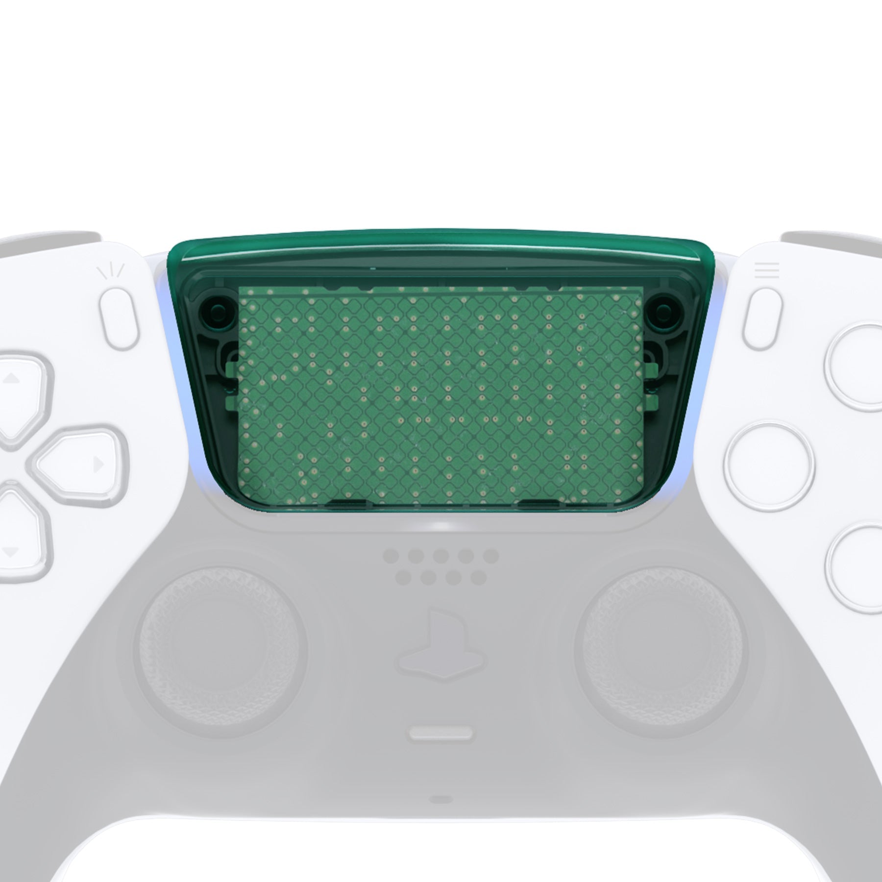eXtremeRate Replacement Custom Touchpad Cover Compatible with PS5 Controller BDM-010/020/030/040/050 - Emerald Green eXtremeRate