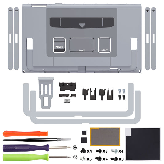 eXtremeRate Replacement DIY Rear Back Plate for Nintendo Switch 2 Handheld Console  (Without Kickstand) - SFC SNES Classic EU Style eXtremeRate
