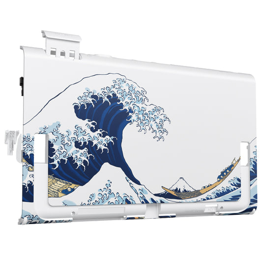 eXtremeRate Replacement DIY Rear Back Plate for Nintendo Switch 2 Handheld Console  (Without Kickstand) - The Great Wave