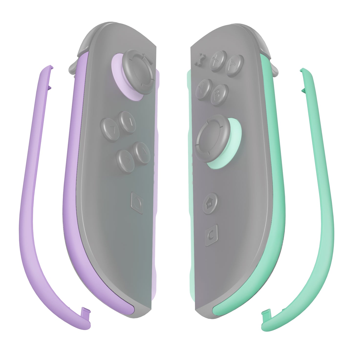 eXtremeRate Replacement Decorative Strips for Joycon 2 of Nintendo Switch 2 - Purple & Green