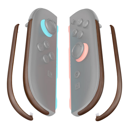 eXtremeRate Replacement Decorative Strips for Joycon 2 of Nintendo Switch 2 - Wood Grain