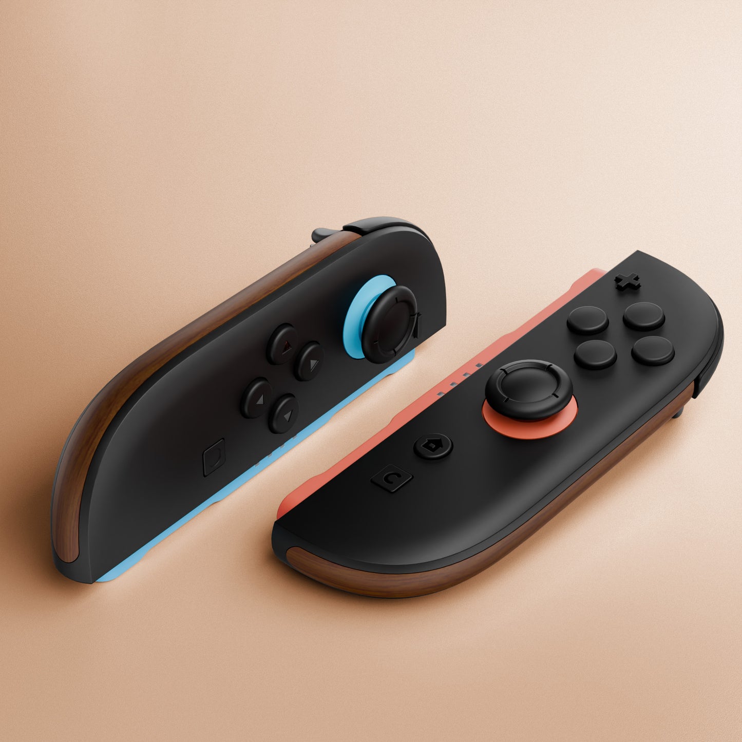 eXtremeRate Replacement Decorative Strips for Joycon 2 of Nintendo Switch 2 - Wood Grain