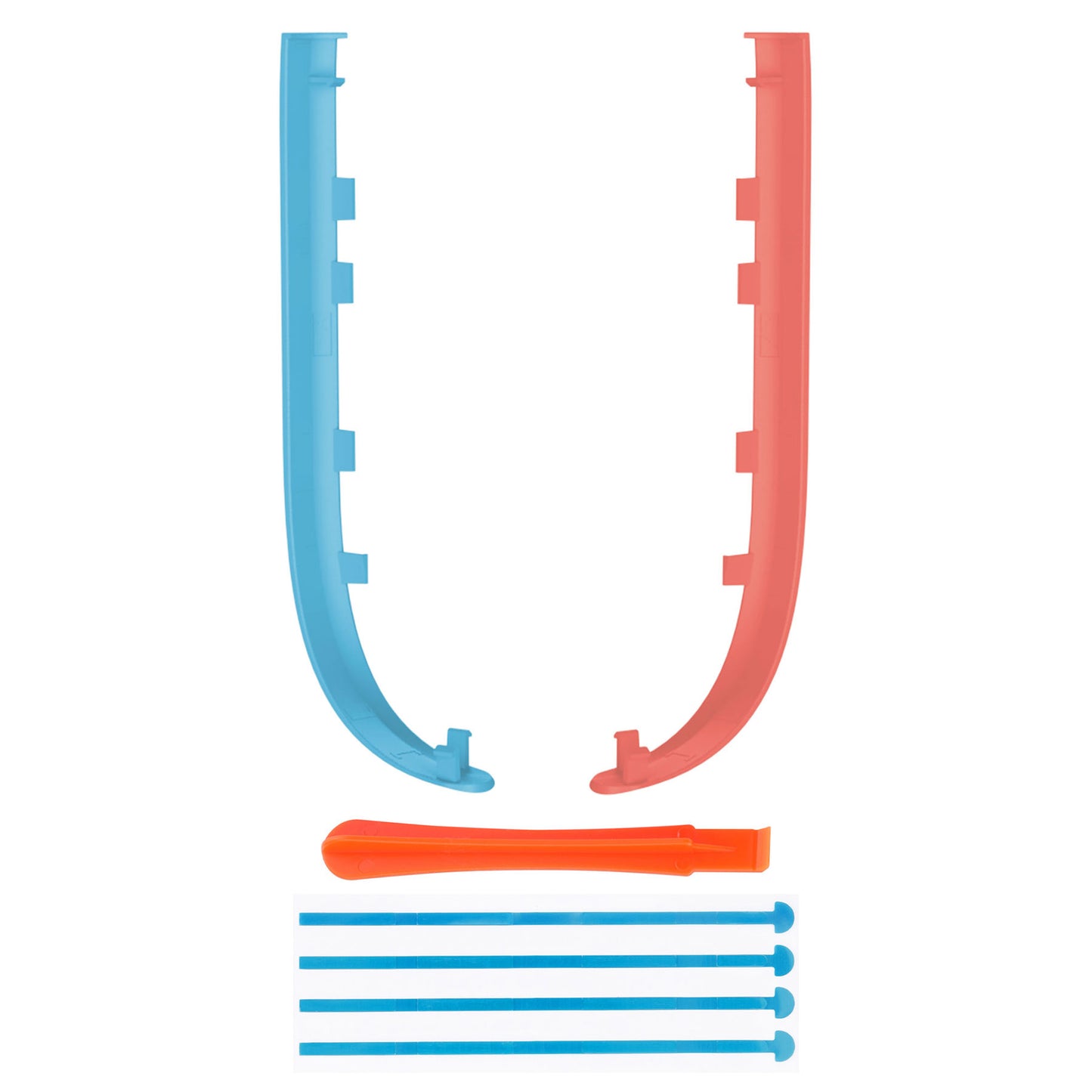 eXtremeRate Replacement Decorative Strips for Joycon 2 of Nintendo Switch 2 - Blue & Orange