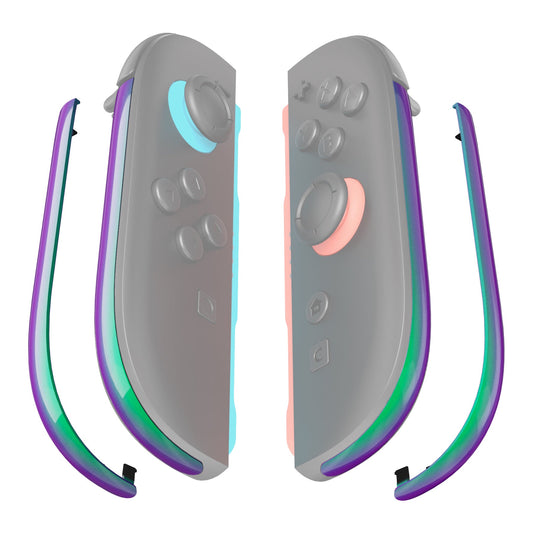 eXtremeRate Replacement Decorative Strips for Joycon 2 of Nintendo Switch 2 - Chameleon Green Purple eXtremeRate