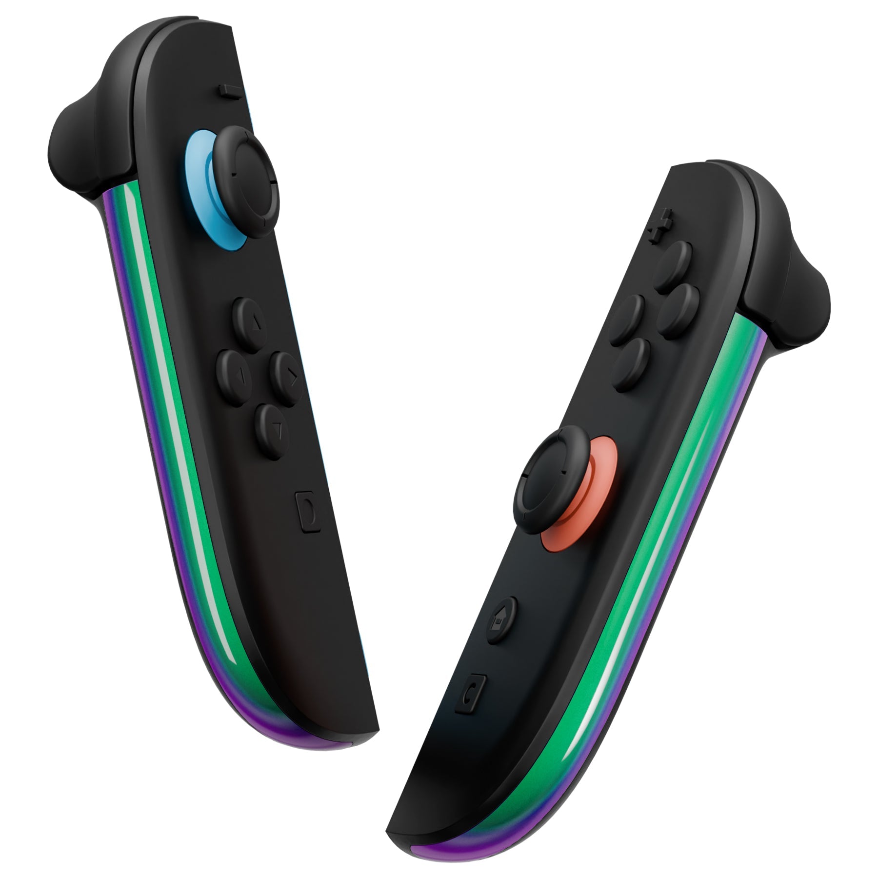 eXtremeRate Replacement Decorative Strips for Joycon 2 of Nintendo Switch 2 - Chameleon Green Purple eXtremeRate