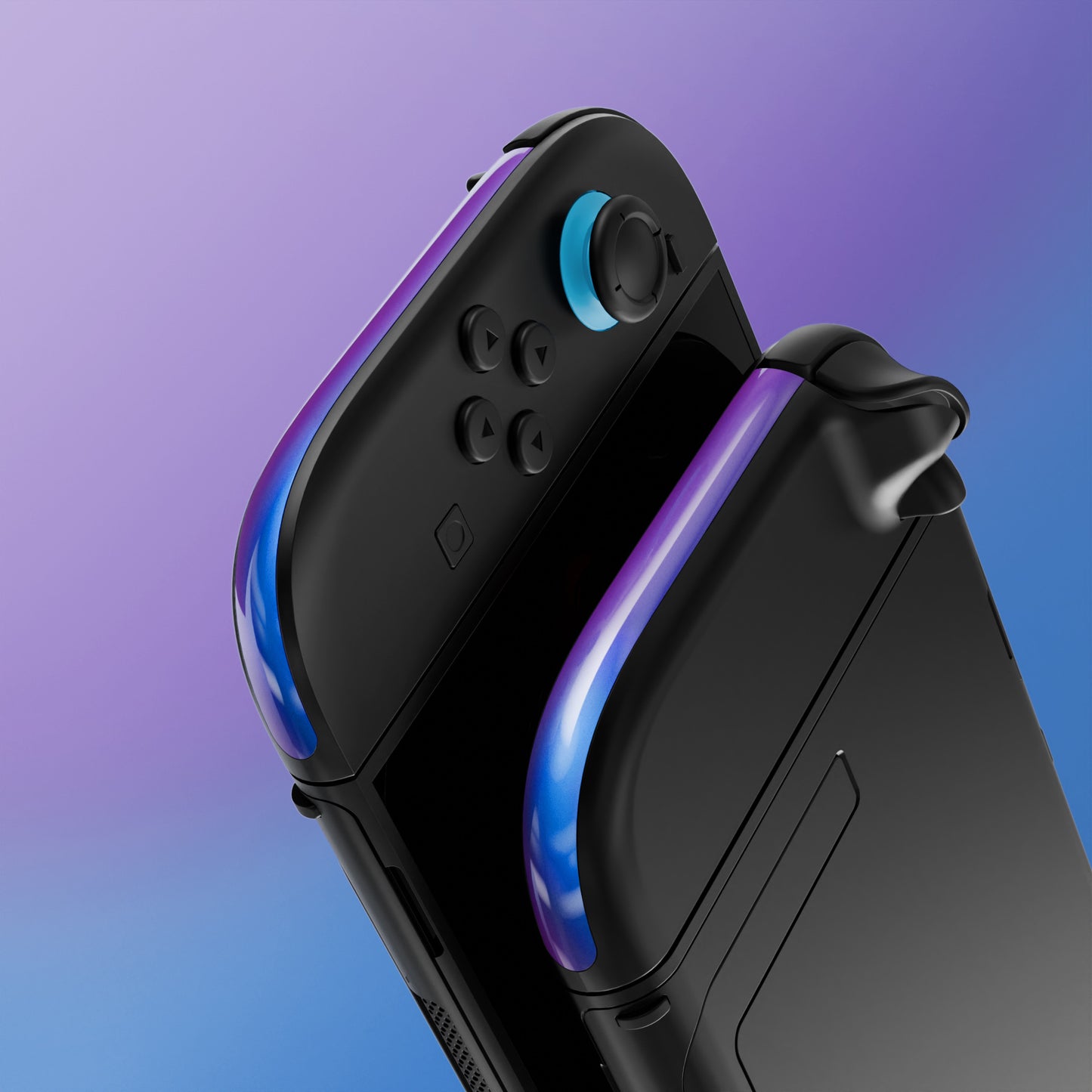 eXtremeRate Replacement Decorative Strips for Joycon 2 of Nintendo Switch 2 - Chameleon Purple Blue