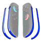 eXtremeRate Replacement Decorative Strips for Joycon 2 of Nintendo Switch 2 - Chrome Blue