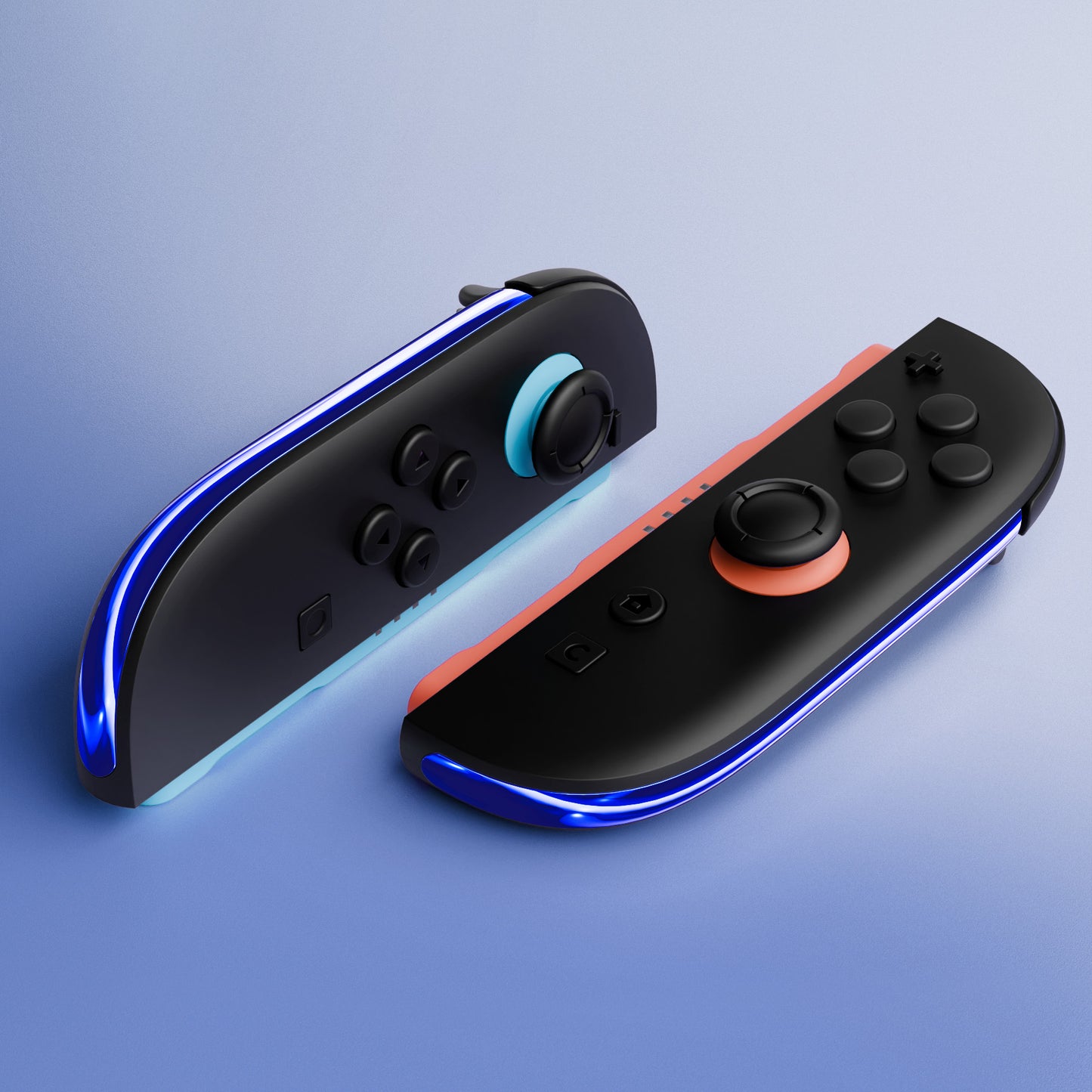 eXtremeRate Replacement Decorative Strips for Joycon 2 of Nintendo Switch 2 - Chrome Blue