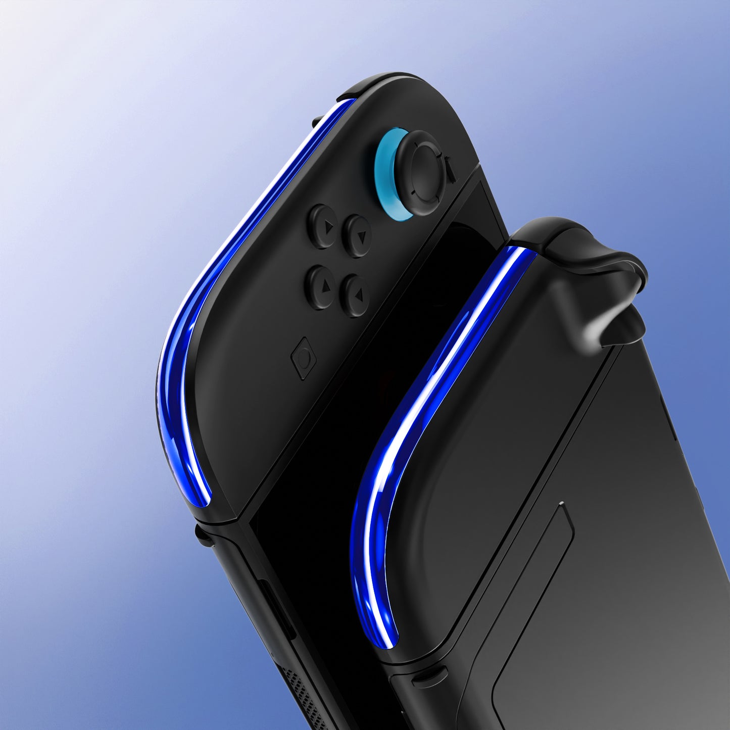 eXtremeRate Replacement Decorative Strips for Joycon 2 of Nintendo Switch 2 - Chrome Blue