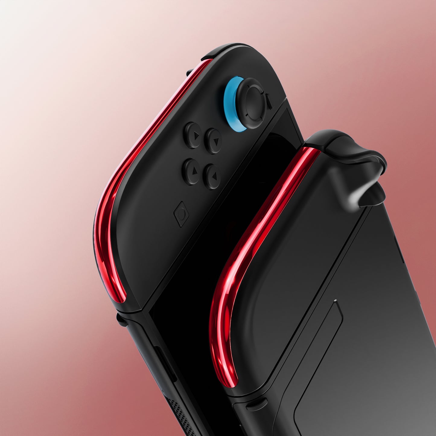 eXtremeRate Replacement Decorative Strips for Joycon 2 of Nintendo Switch 2 - Chrome Red