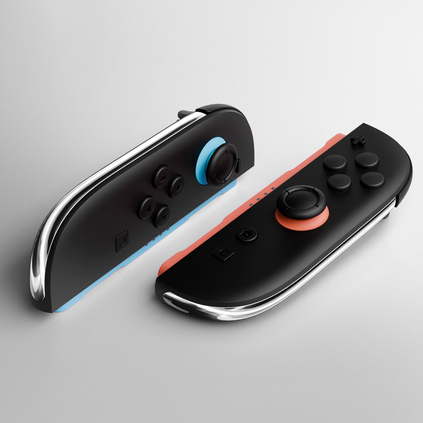 eXtremeRate Replacement Decorative Strips for Joycon 2 of Nintendo Switch 2 - Chrome Silver