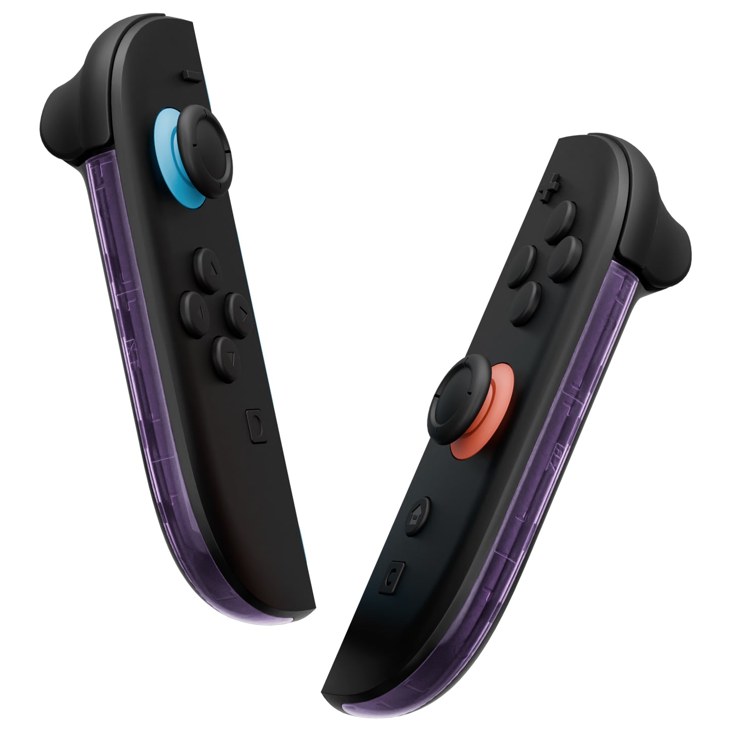 eXtremeRate Replacement Decorative Strips for Joycon 2 of Nintendo Switch 2 - Clear Atomic Purple
