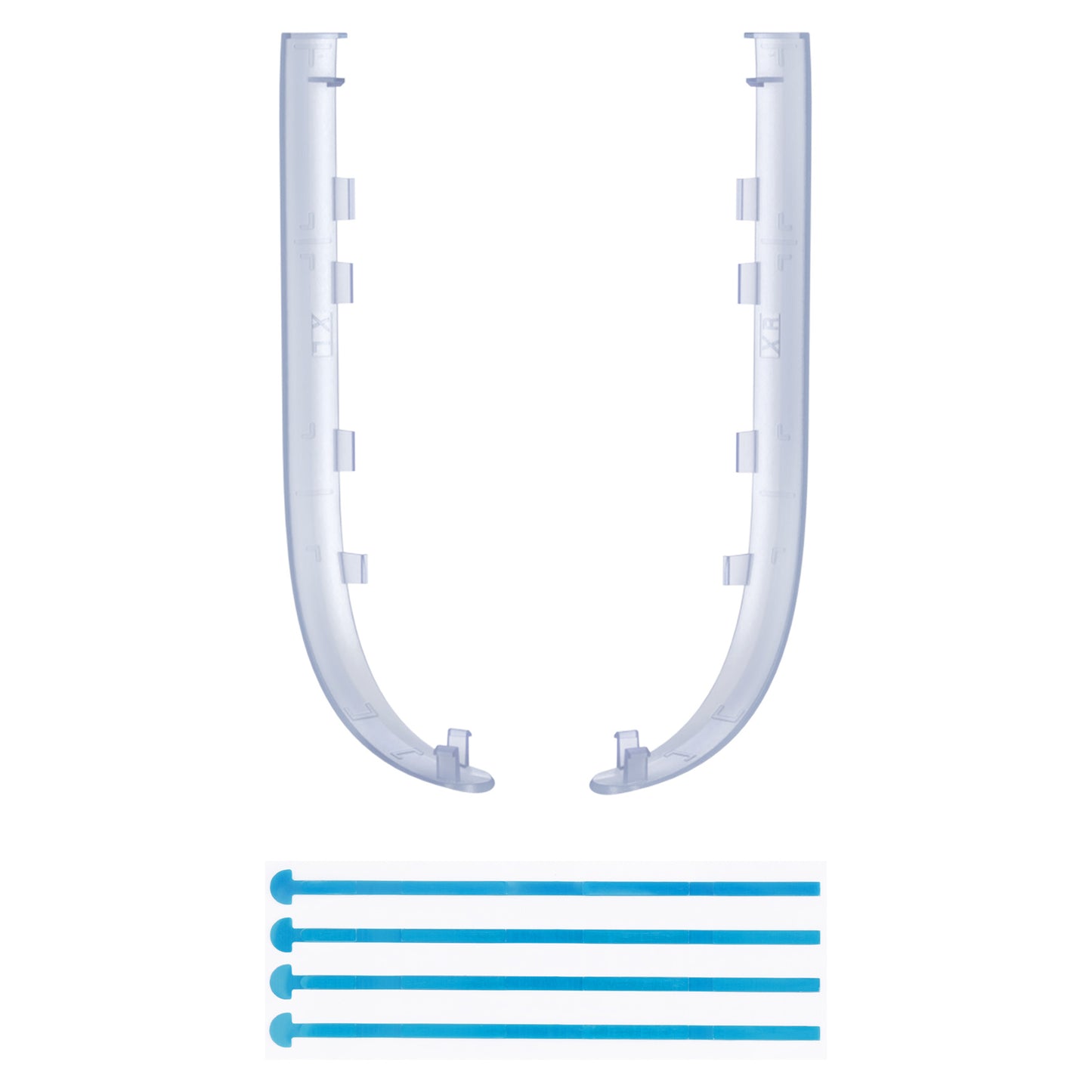 eXtremeRate Replacement Decorative Strips for Joycon 2 of Nintendo Switch 2 - Clear Glacier Blue