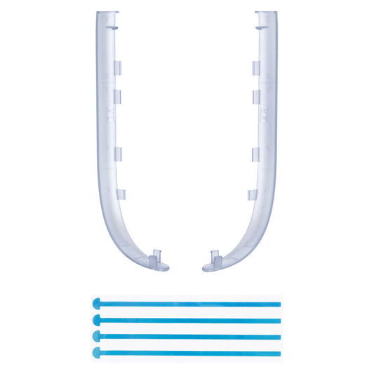 eXtremeRate Replacement Decorative Strips for Joycon 2 of Nintendo Switch 2 - Clear Glacier Blue