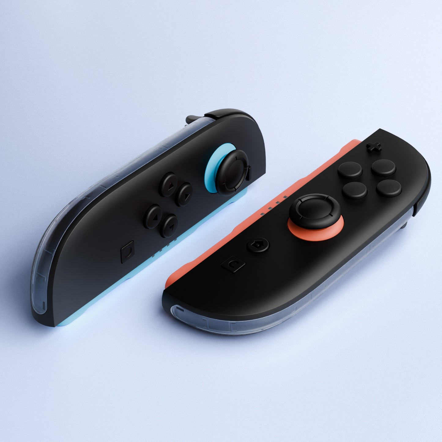 eXtremeRate Replacement Decorative Strips for Joycon 2 of Nintendo Switch 2 - Clear Glacier Blue