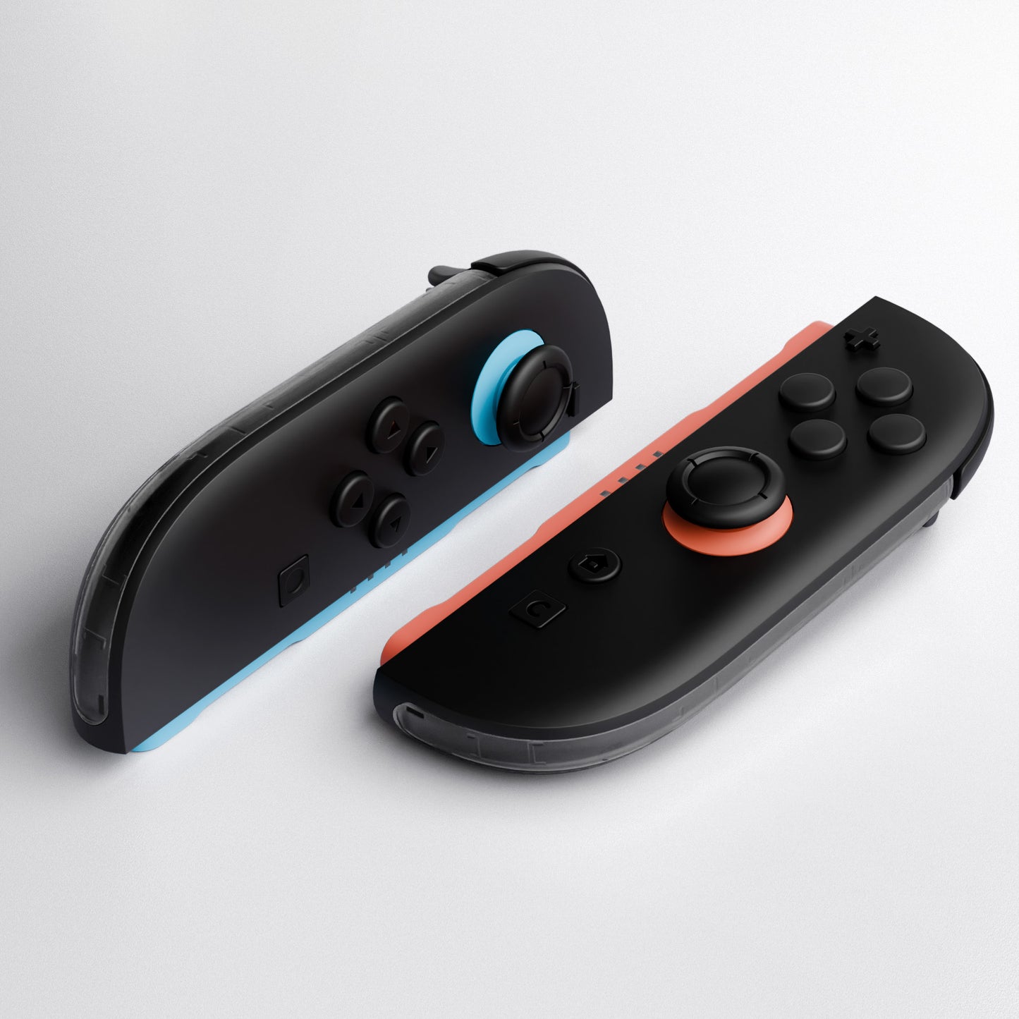 eXtremeRate Replacement Decorative Strips for Joycon 2 of Nintendo Switch 2 - Clear Slate Black