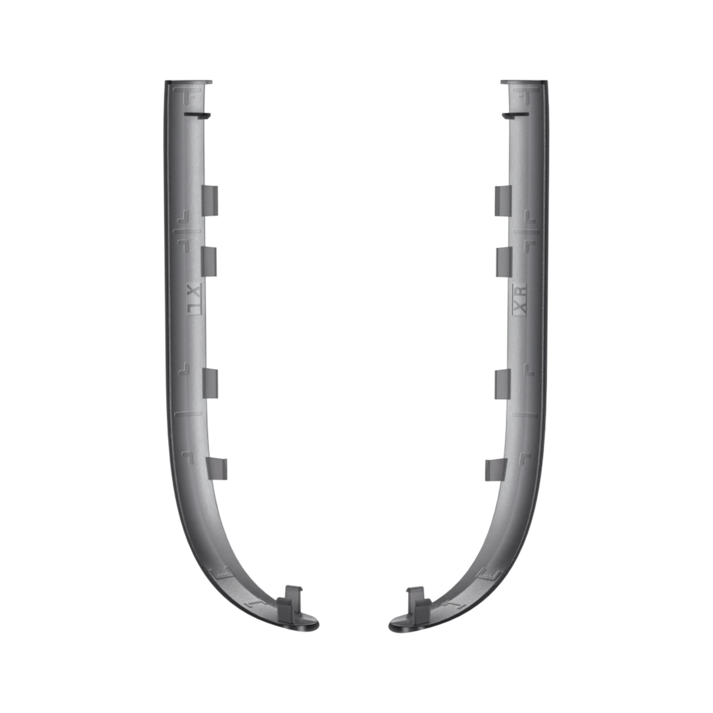 eXtremeRate Replacement Decorative Strips for Joycon 2 of Nintendo Switch 2 - Clear Slate Black