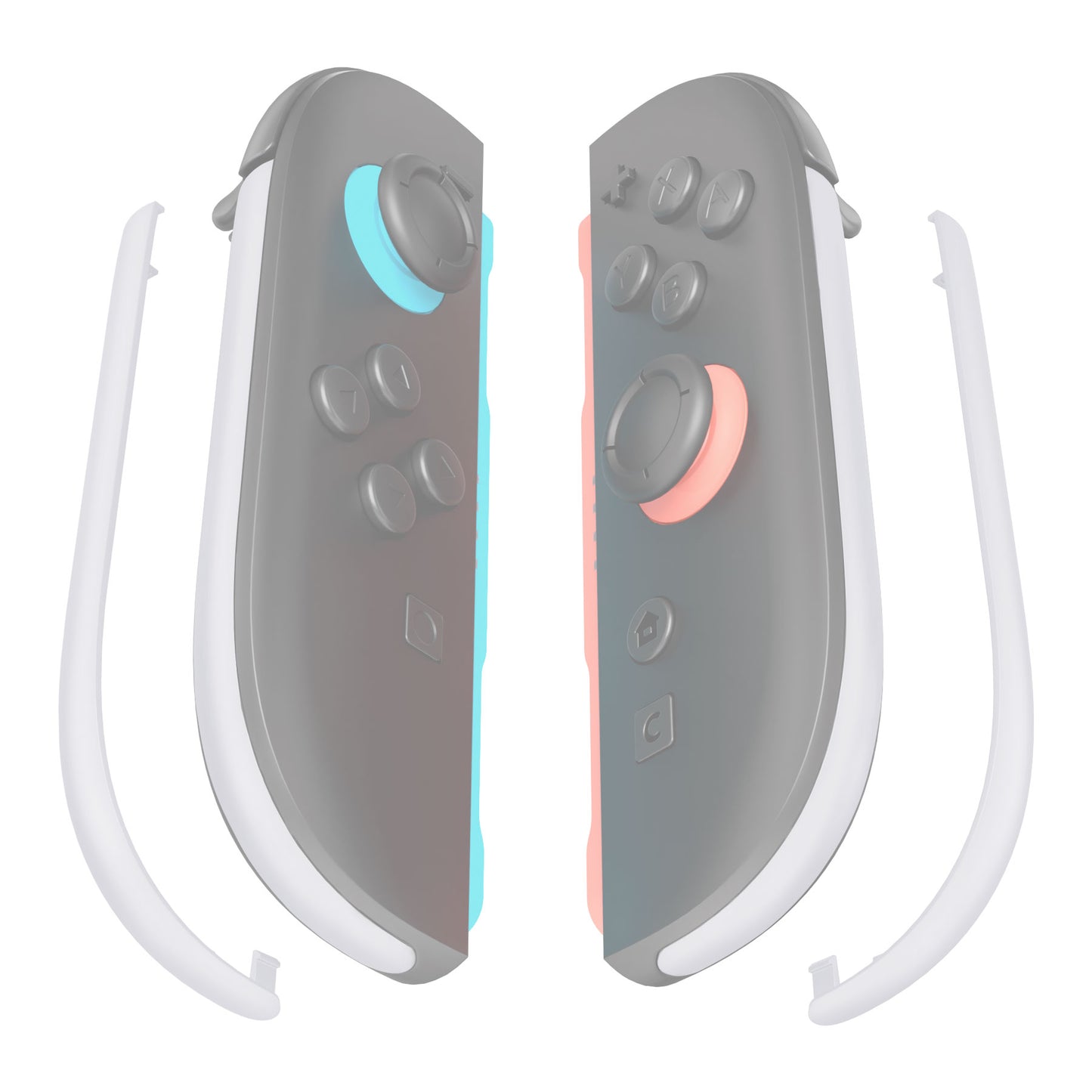 eXtremeRate Replacement Decorative Strips for Joycon 2 of Nintendo Switch 2 - White