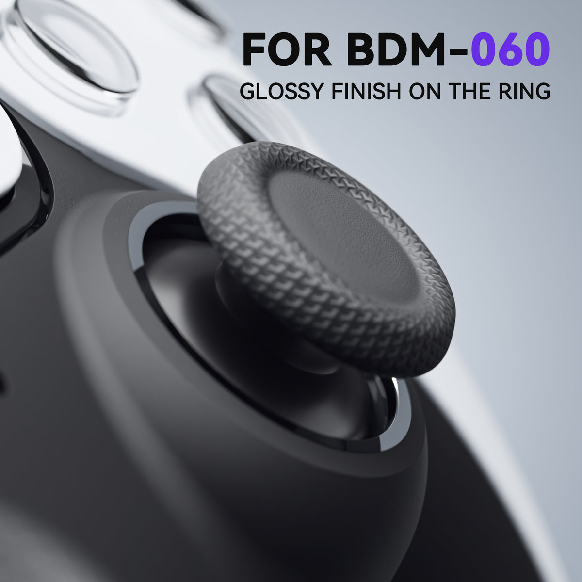 eXtremeRate Replacement Decorative Trim Shell for PS5 Controller BDM-060 - Black