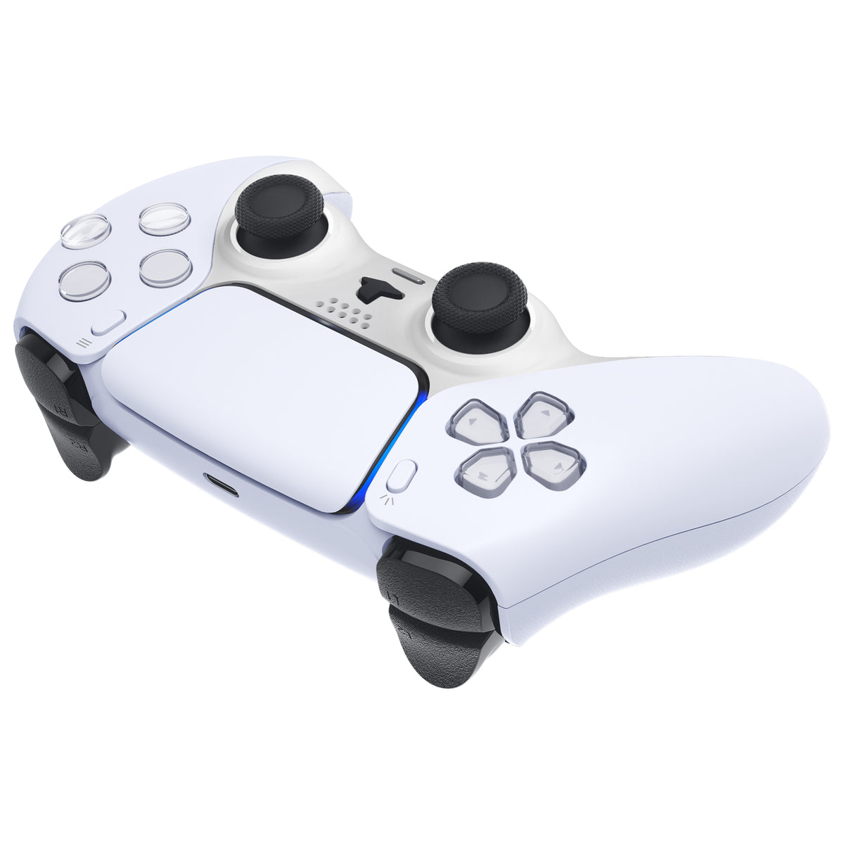 eXtremeRate Replacement Decorative Trim Shell for PS5 Controller BDM-060 - White