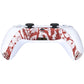 eXtremeRate Replacement Decorative Trim Shell with Accent Rings Compatible with PS5 Controller BDM-010/020/030/040/050 - Blood