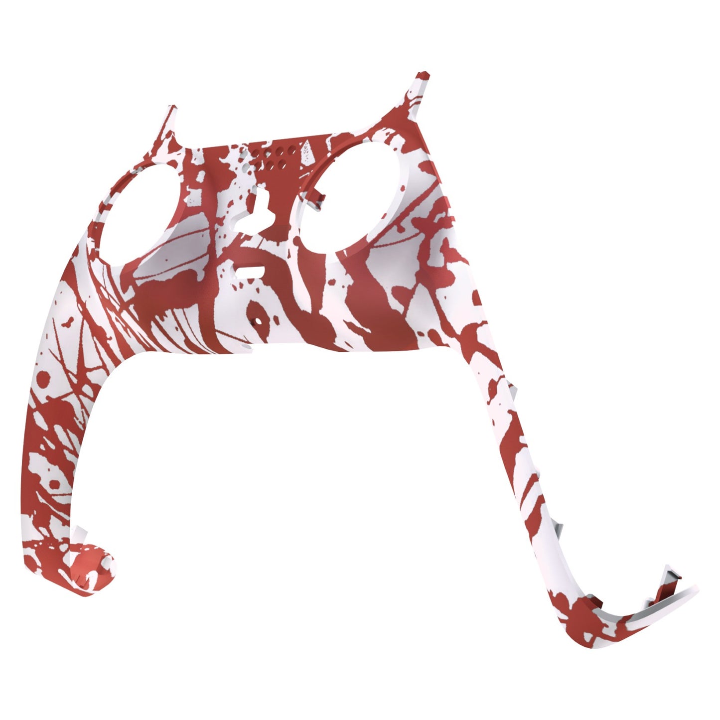 eXtremeRate Replacement Decorative Trim Shell with Accent Rings Compatible with PS5 Controller BDM-010/020/030/040/050 - Blood