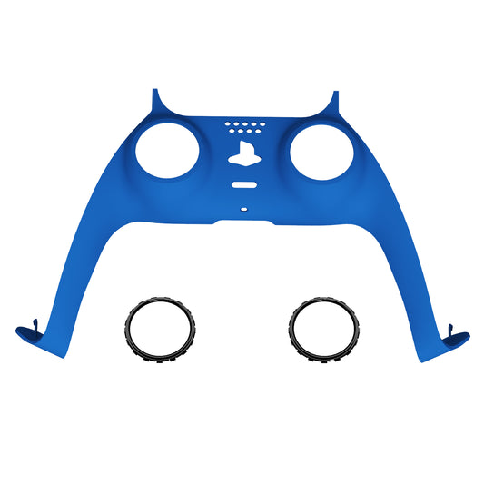 eXtremeRate Replacement Decorative Trim Shell with Accent Rings Compatible with PS5 Controller BDM-010/020/030/040/050 - Blue