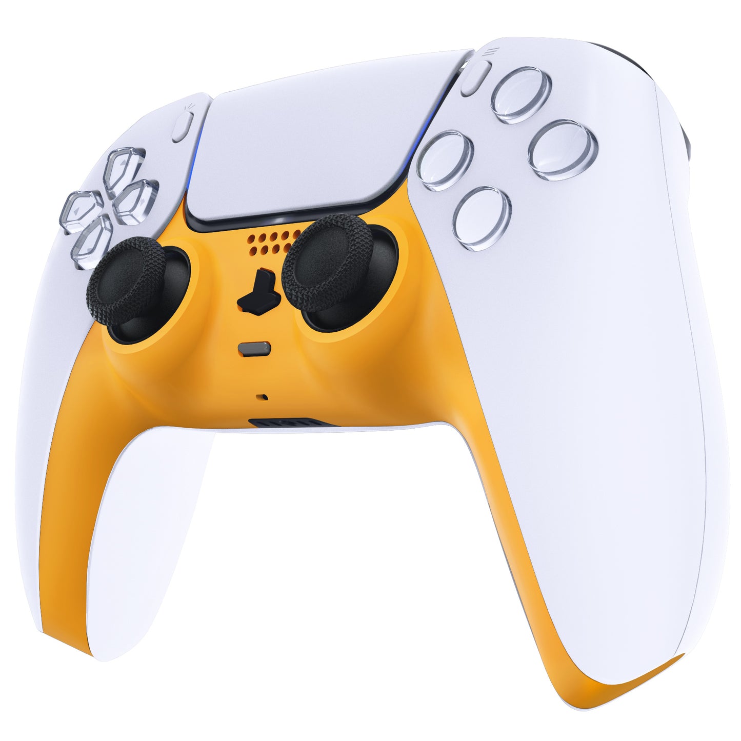 eXtremeRate Replacement Decorative Trim Shell with Accent Rings Compatible with PS5 Controller BDM-010/020/030/040/050 - Caution Yellow