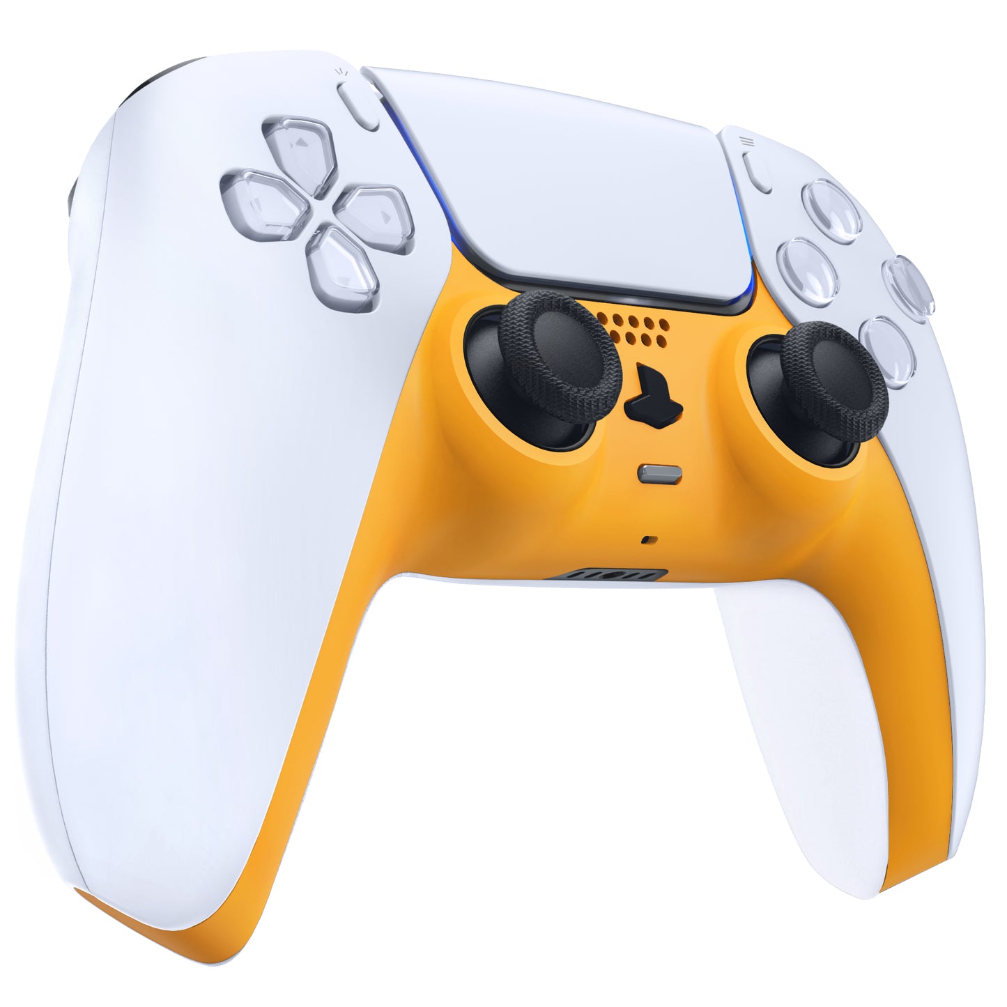 eXtremeRate Replacement Decorative Trim Shell with Accent Rings Compatible with PS5 Controller BDM-010/020/030/040/050 - Caution Yellow