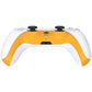 eXtremeRate Replacement Decorative Trim Shell with Accent Rings Compatible with PS5 Controller BDM-010/020/030/040/050 - Caution Yellow