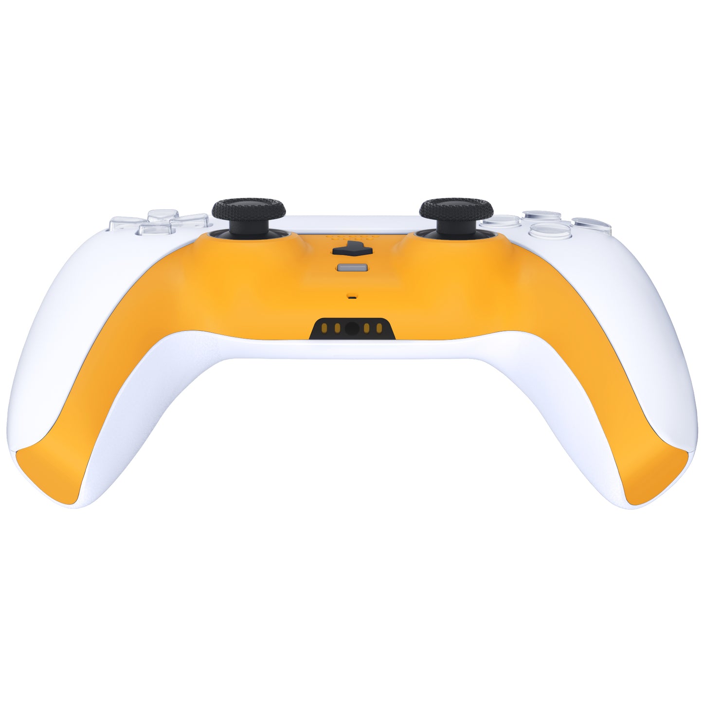 eXtremeRate Replacement Decorative Trim Shell with Accent Rings Compatible with PS5 Controller BDM-010/020/030/040/050 - Caution Yellow