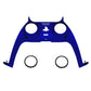 eXtremeRate Replacement Decorative Trim Shell with Accent Rings Compatible with PS5 Controller BDM-010/020/030/040/050 - Chrome Blue Glossy