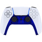 eXtremeRate Replacement Decorative Trim Shell with Accent Rings Compatible with PS5 Controller BDM-010/020/030/040/050 - Chrome Blue Glossy