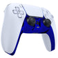 eXtremeRate Replacement Decorative Trim Shell with Accent Rings Compatible with PS5 Controller BDM-010/020/030/040/050 - Chrome Blue Glossy