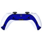 eXtremeRate Replacement Decorative Trim Shell with Accent Rings Compatible with PS5 Controller BDM-010/020/030/040/050 - Chrome Blue Glossy