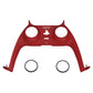 eXtremeRate Replacement Decorative Trim Shell with Accent Rings Compatible with PS5 Controller BDM-010/020/030/040/050 - Passion Red