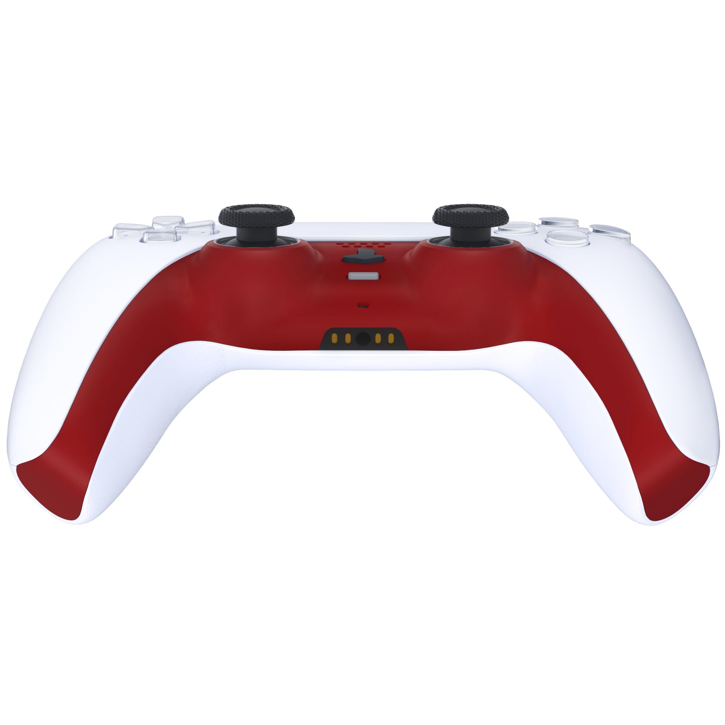 eXtremeRate Replacement Decorative Trim Shell with Accent Rings Compatible with PS5 Controller BDM-010/020/030/040/050 - Passion Red
