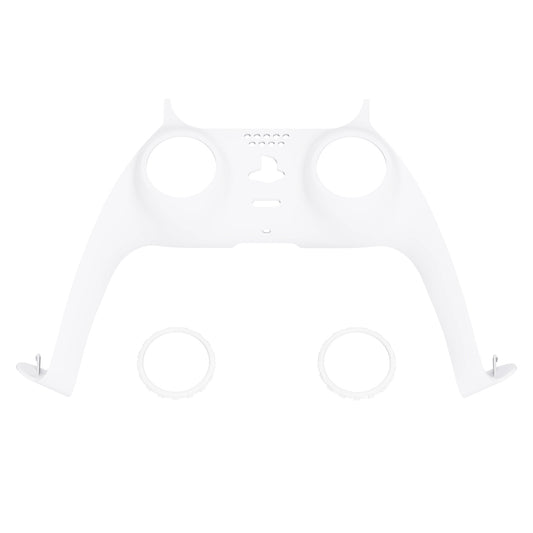 eXtremeRate Replacement Decorative Trim Shell with Accent Rings Compatible with PS5 Controller BDM-010/020/030/040/050 - White
