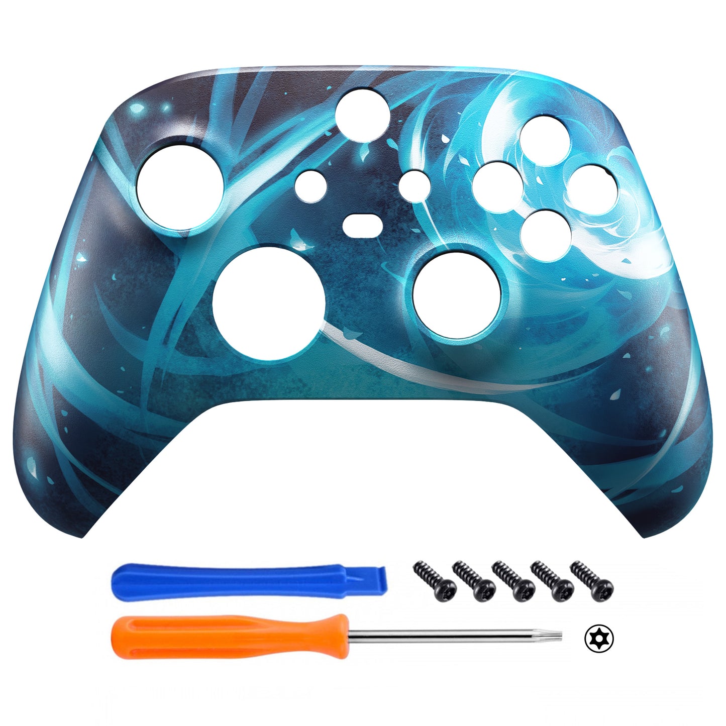 eXtremeRate Replacement Faceplate Front Housing Shell for Xbox Series X & S Controller - Aero Slash Magic