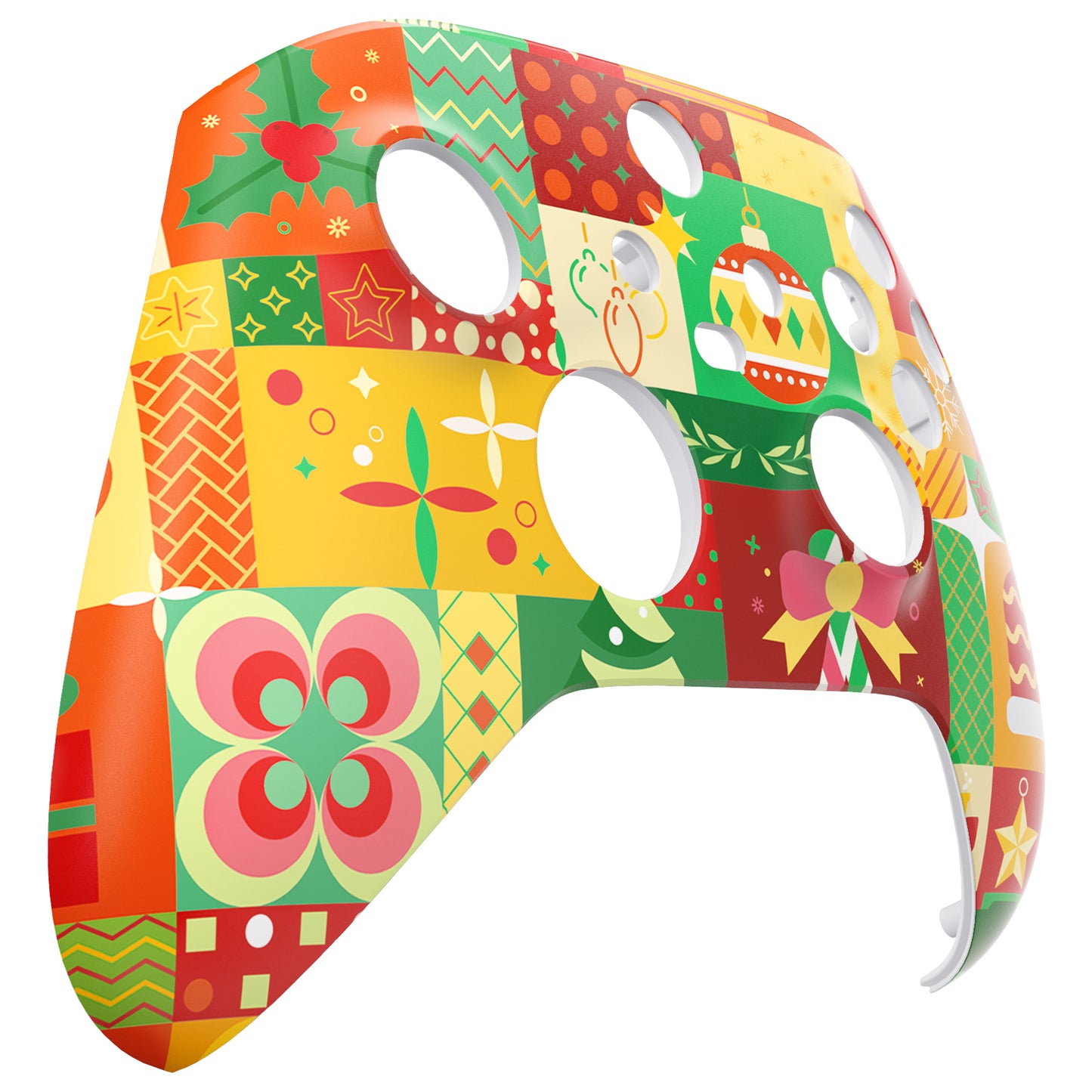 eXtremeRate Replacement Faceplate Front Housing Shell for Xbox Series X & S Controller - Christmas Wrap