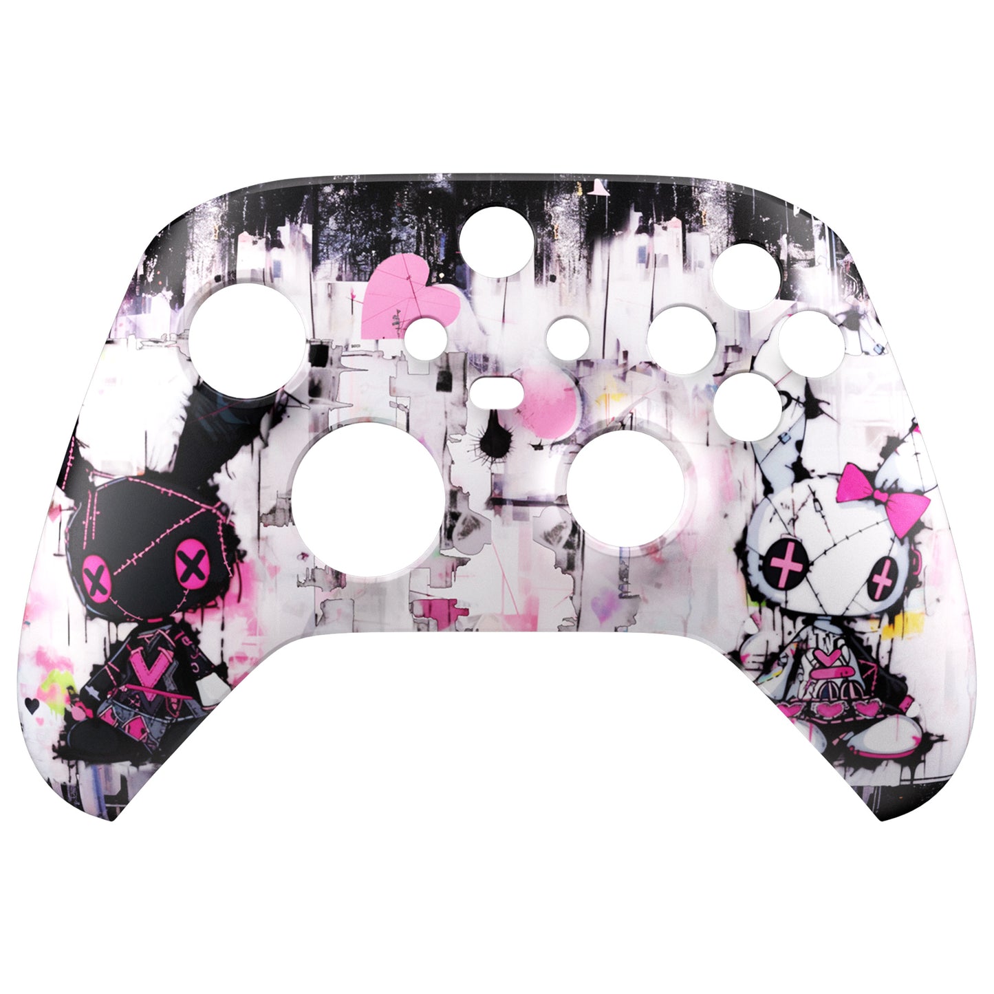 eXtremeRate Replacement Faceplate Front Housing Shell for Xbox Series X & S Controller - Lovely Punky Bunny