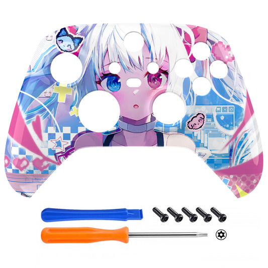 eXtremeRate Replacement Faceplate Front Housing Shell for Xbox Series X & S Controller - MeWoow