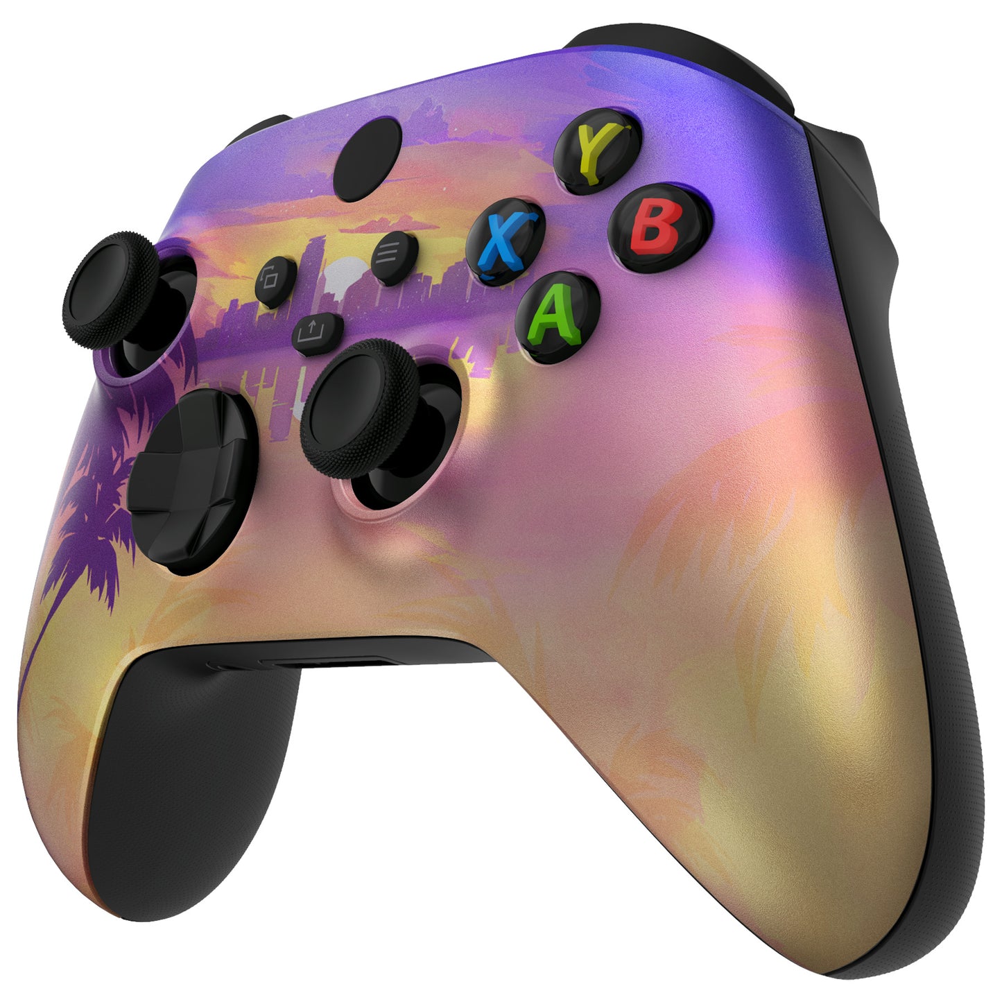 eXtremeRate Replacement Faceplate Front Housing Shell for Xbox Series X & S Controller - Neon Miami