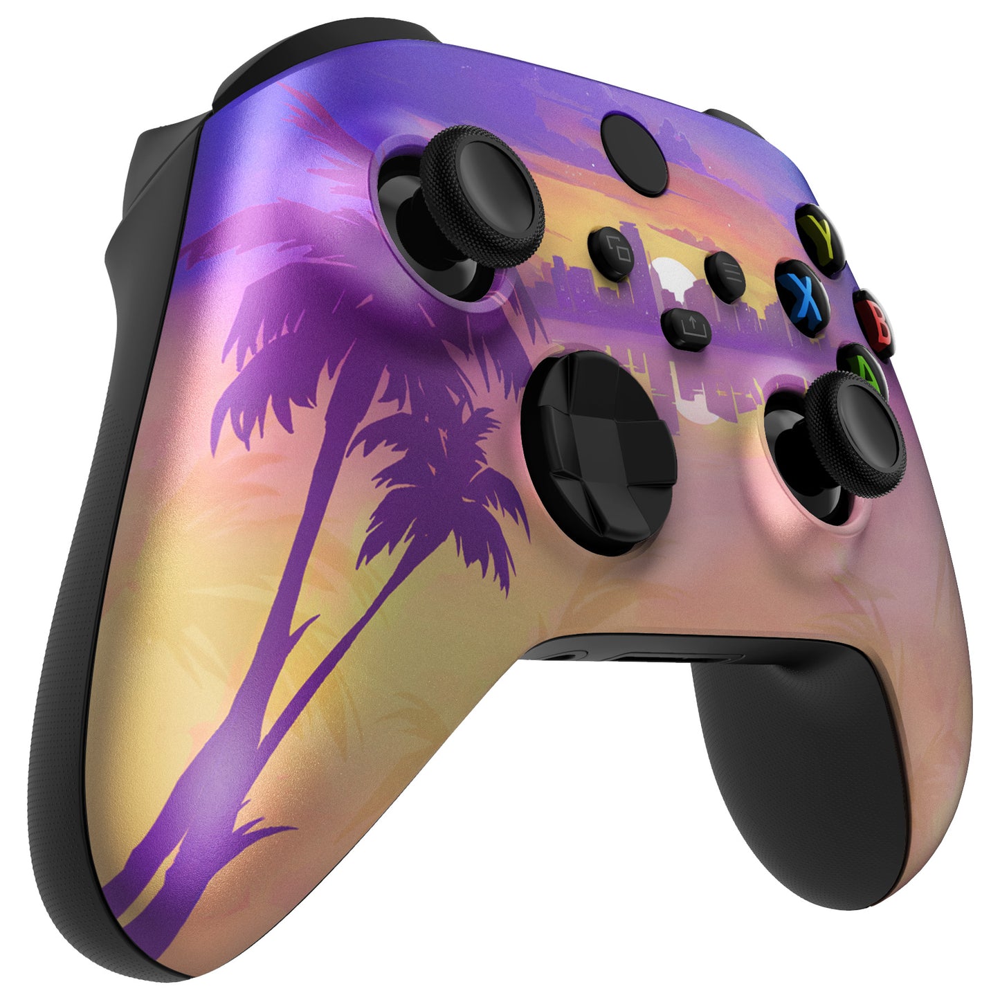 eXtremeRate Replacement Faceplate Front Housing Shell for Xbox Series X & S Controller - Neon Miami